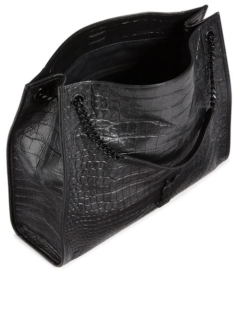 ysl purse crocodile|crocodile embossed tote bag.